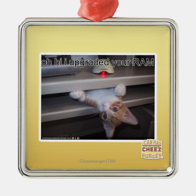 oh hi i upgraded your RAM Metal Ornament (Front)