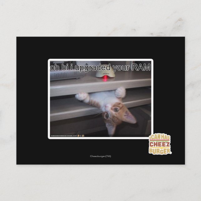 oh hi i upgraded your RAM Postcard (Front)