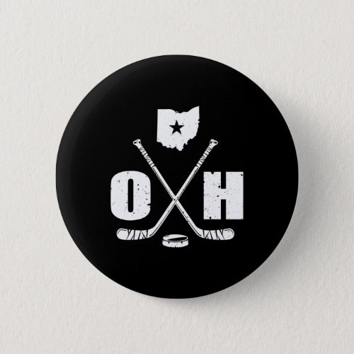 Oh Hockey Ohio State Ice Hockey Image Fan Gift  Button