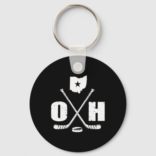 Oh Hockey Ohio State Ice Hockey Image Fan Gift  Keychain