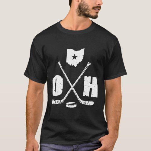 Oh Hockey Ohio State Ice Hockey Image Fan Gift  T_Shirt