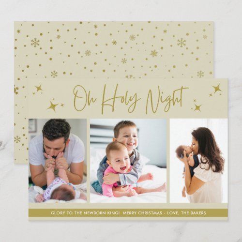 Oh Holy Night 3 Photo Christian Christmas Card