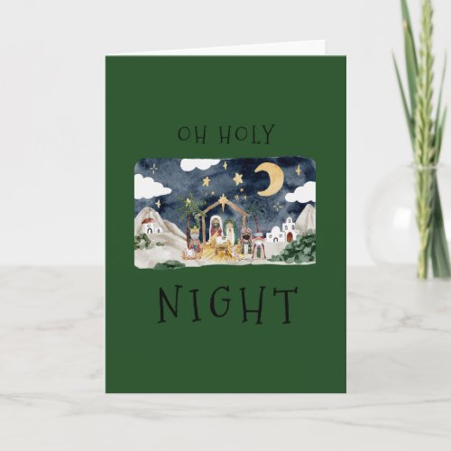 Oh Holy Night African American Nativity Christmas Card