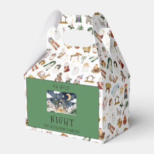 Oh Holy Night African American Nativity Christmas Favor Boxes
