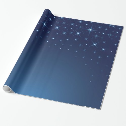 Oh Holy Night Brightly Shining Stars Wrapping Paper