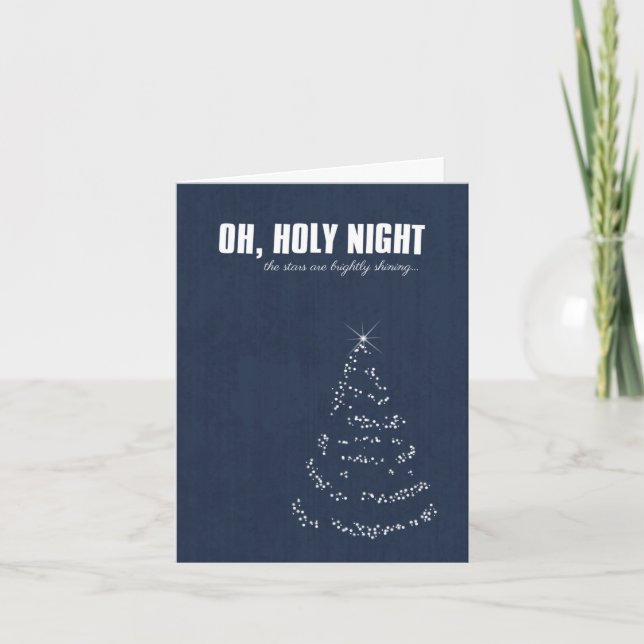 Oh, Holy Night Christmas Greeting Card (Front)