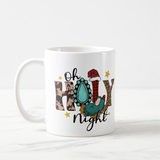Oh Holy Night Christmas mug  (Left)