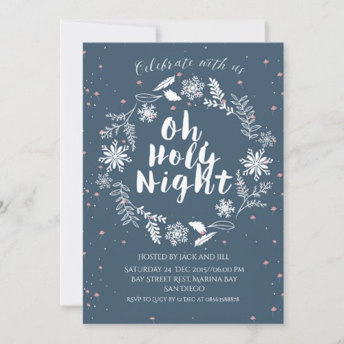 oh Holy Night Christmas Party Invitation