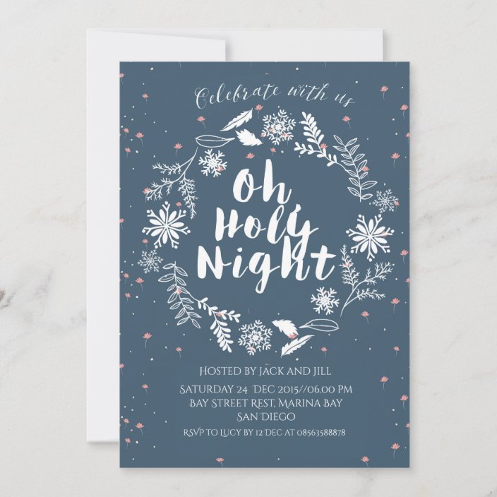 Oh Holy Night Christmas Party Invitation Zazzle Com