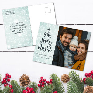 Oh Holy Night Custom Religious Photo Christmas Holiday Postcard