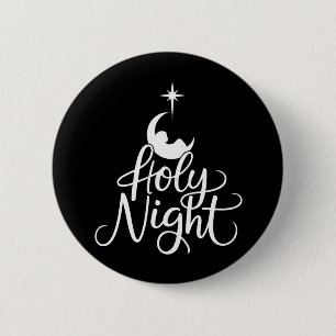 Oh Holy Night Family Christmas Nativity Scene Xmas Button
