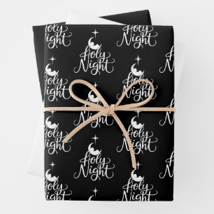 Oh Holy Night Family Christmas Nativity Scene Xmas Wrapping Paper Sheets