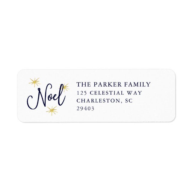Oh Holy Night | Gold Stars at Christmas Label (Front)