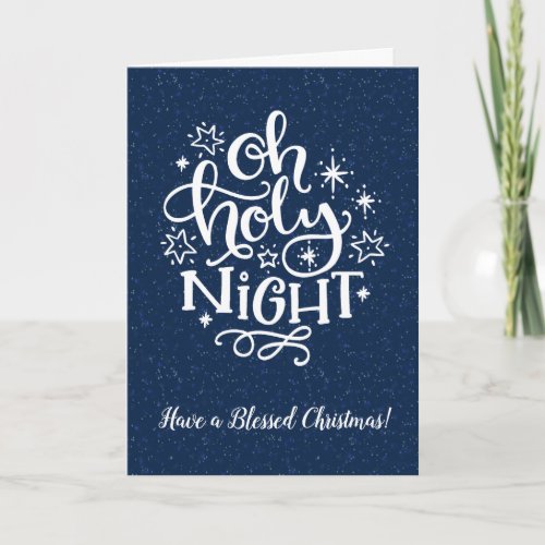 Oh Holy Night Personalized Christmas Card