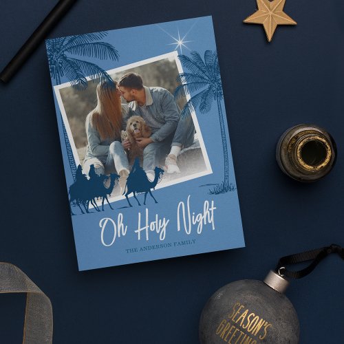 Oh Holy Night Photo Christmas Holiday Card