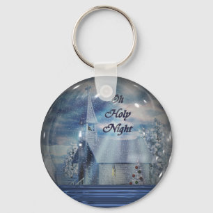 Oh Holy Night Snow Globe Keychain