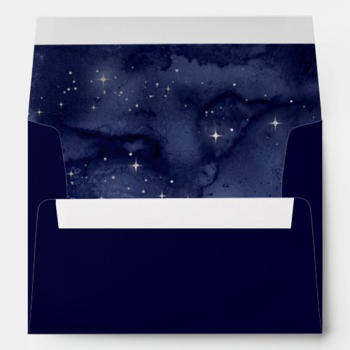 Oh Holy Night  Stars at Christmas Dark Blue Envelope