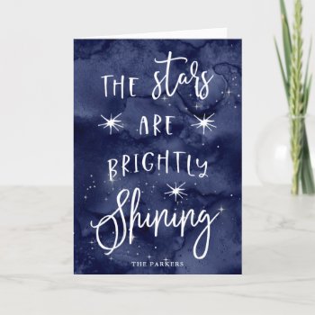 Oh Holy Night | Stars At Christmas Holiday Card by christine592 at Zazzle