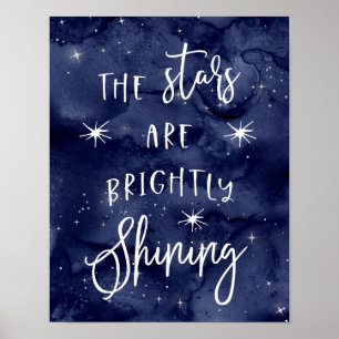 Oh Holy Night Stars at Christmas Poster