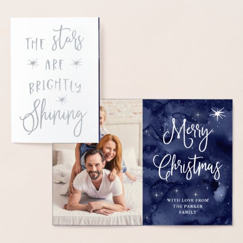 Oh Holy Night  Stars at Christmas with Photo Foil Card