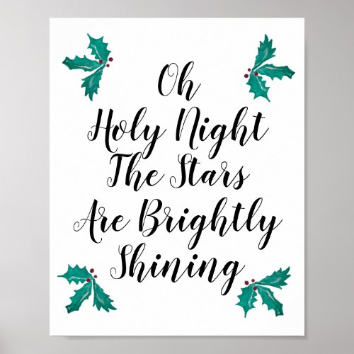 Oh Holy Night the Stars are Brightly Poster