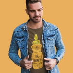 Oh, Honey Bear Shaped Bottle of Honey Graphic T-Shirt<br><div class="desc">Pity them with style with this graphic tee featuring a simple illustration of a bear-shaped bottle of honey in orange and yellow with the mildly patronizing phrase "Oh,  Honey" on its belly in distressed style lettering for a classic,  vintage look.</div>