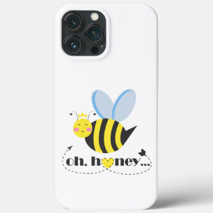 Oh Honey Valentines queen Bee character with tiara iPhone 13 Pro Max Case