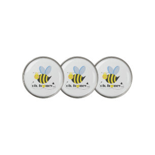 Oh Honey Valentines queen Bee character with tiara Golf Ball Marker