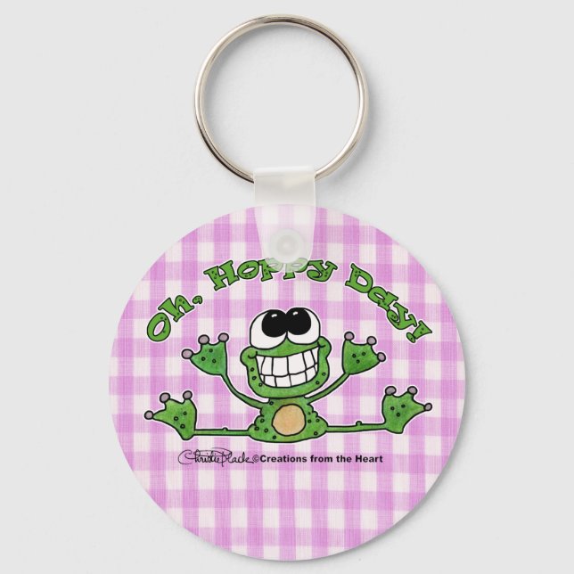 Oh, Hoppy Day-Frog Keychain (Front)