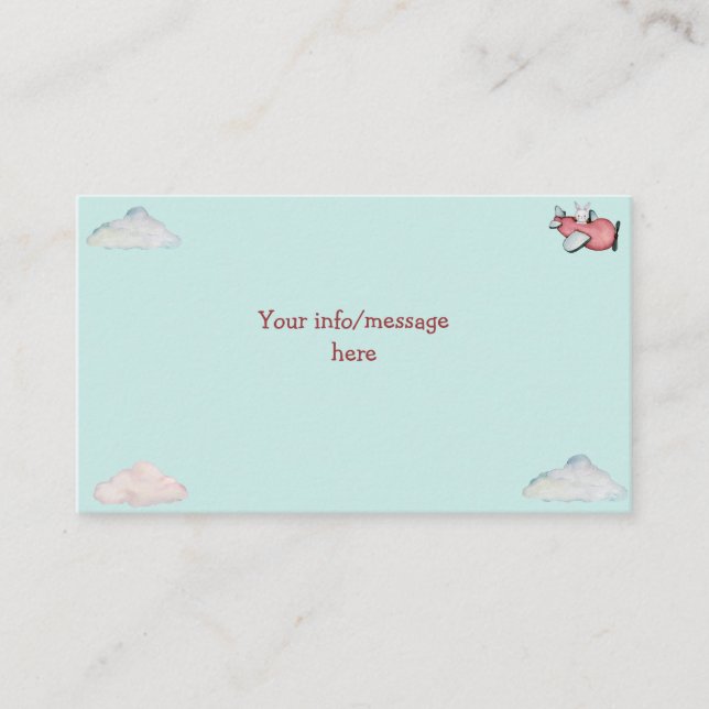 Oh how time flies retro plane boy birthday enclosure card (Front)