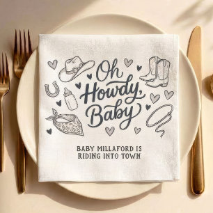 Oh Howdy Baby Cowboy Baby Shower Napkins Western