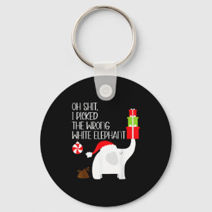 Oh I Cked The Wrong White Elephant Ugly Christmas  Keychain