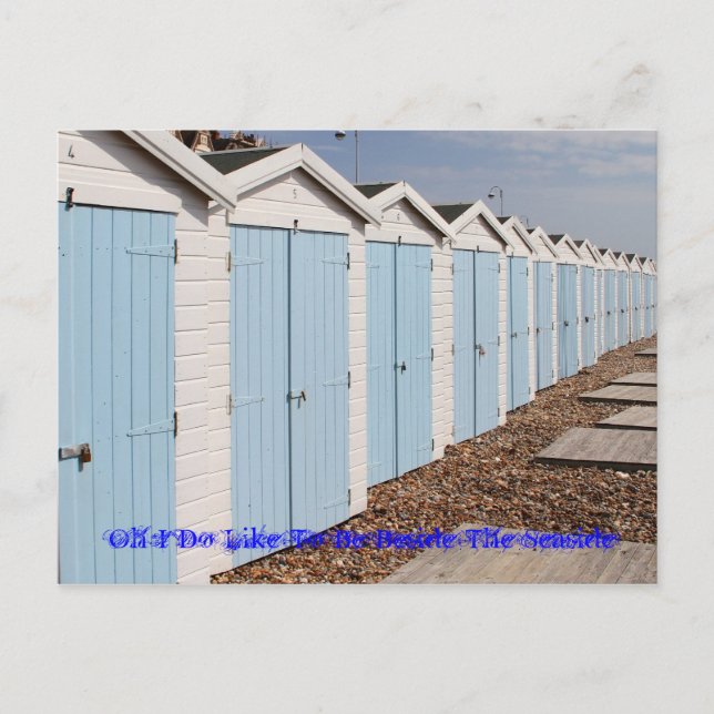 Oh I Do Like To Be Beside The Seaside Postcard (Front)