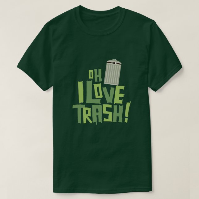 Oh I Love Trash Retro Pop Culture Graphic T-Shirt (Design Front)