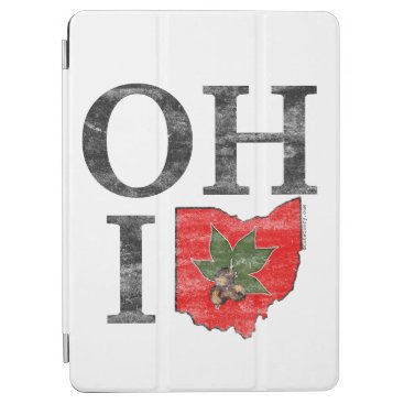 OH IO Typographic Ohio Vintage Red Buckeye Nut iPad Air Cover