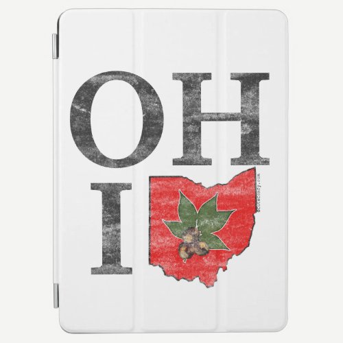 OH IO Typographic Ohio Vintage Red Buckeye Nut iPad Air Cover