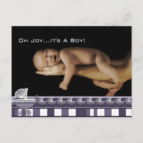 Oh Joy Its A Baby Purple could be boy or girl Postcard