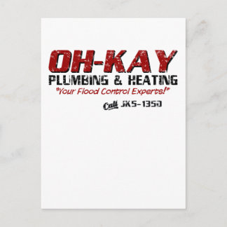 OH-KAY Plumbing & Heating (Distressed) Postcard