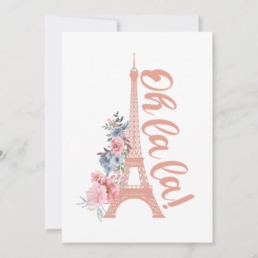 Oh La La - Eiffel Tower Paris France (Front)