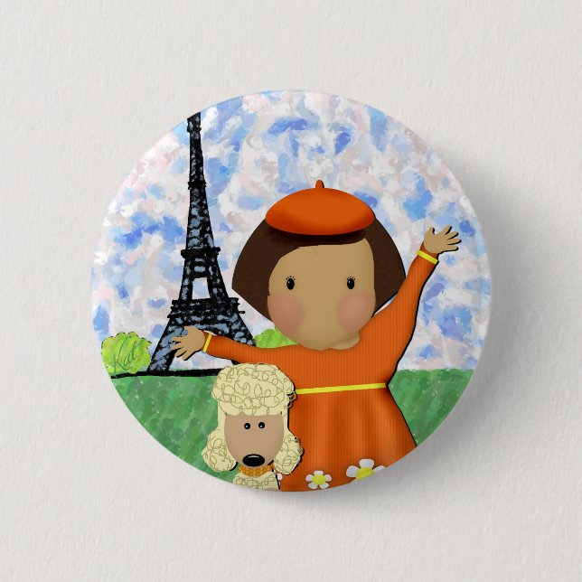 Oh La La Paris Button (Front)