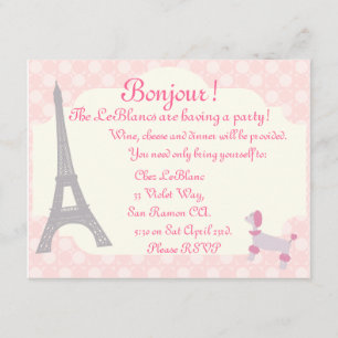 Oh la La Parisian themed invite