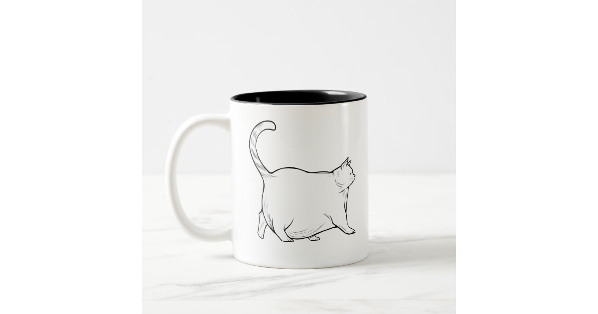 Oh Lawd He Comin Chonk Cat Two Tone Coffee Mug Zazzle Com