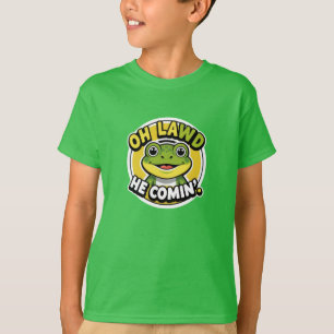 Oh Lawd He Comin’ Funny Frog T-Shirt