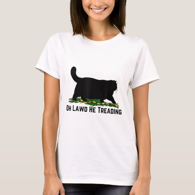 Oh Lawd He Treading Vote Harris Waltz 2024 Kamala  T-Shirt (Front)