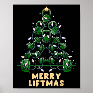 Oh Liftmas Tree Kettlebell Gym Ugly Christmas Poster