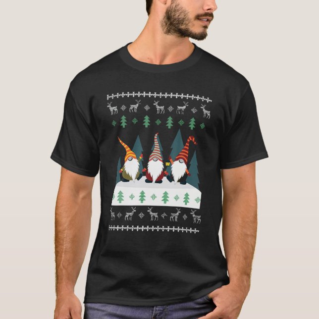 Oh Liftmas Tree Kettlebell Gym Ugly Christmas Swea T-Shirt (Front)