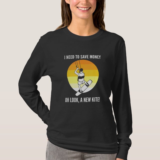 Oh Look A New Kite Kitesurfing Kiteboarding T-Shirt (Front)
