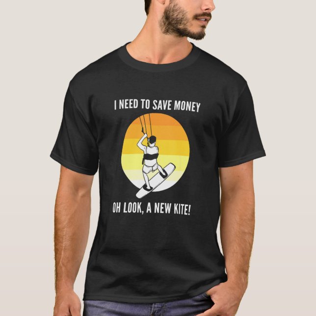 Oh Look A New Kite Kitesurfing Kiteboarding T-Shirt (Front)