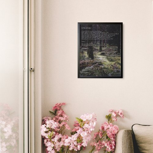 Oh Me Oh Life Walt Whitman Poem Wooded Path 3 Poster