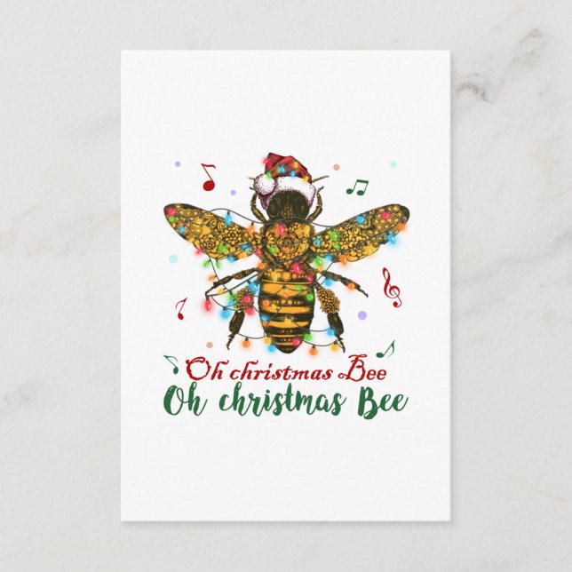 Oh Merry Christmas Bee Gifts Enclosure Card (Front)